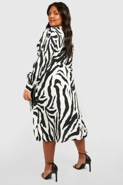 Grande taille - Robe patineuse mi-longue imprimée