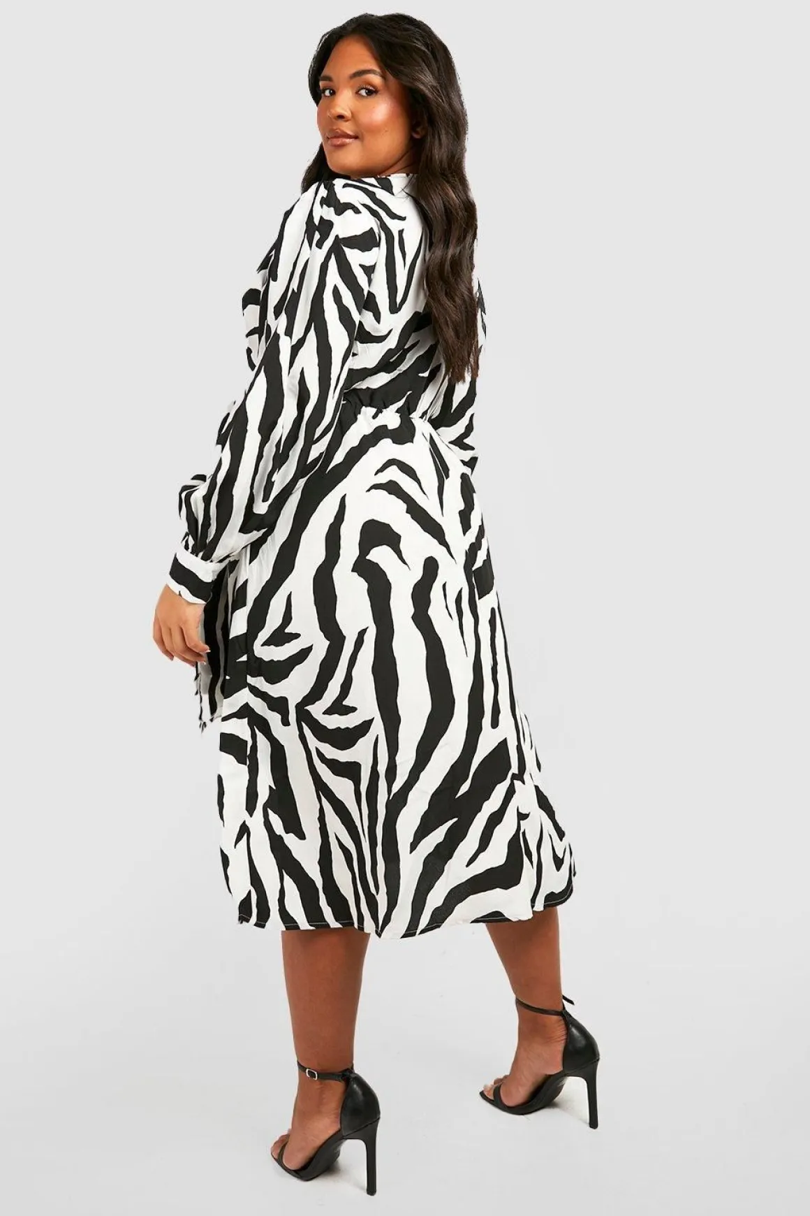 Grande taille - Robe patineuse mi-longue imprimée