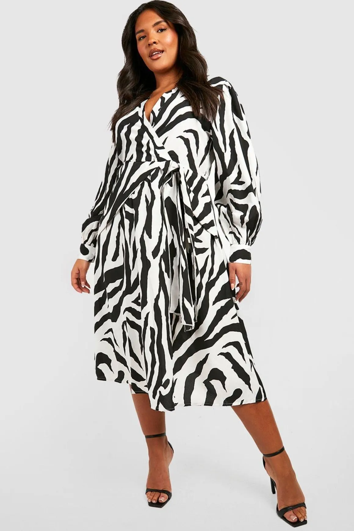 Grande taille - Robe patineuse mi-longue imprimée