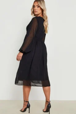 Grande taille - Robe plumetis nouée