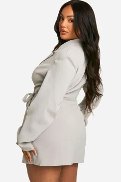 Grande taille - Robe portefeuille habillée