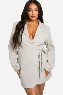 Grande taille - Robe portefeuille habillée
