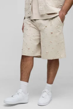 Grande taille - Short large en jean