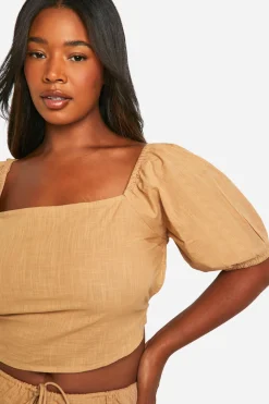 boohoo Grande taille - Top champêtre noué dans le dos<Femme Tops