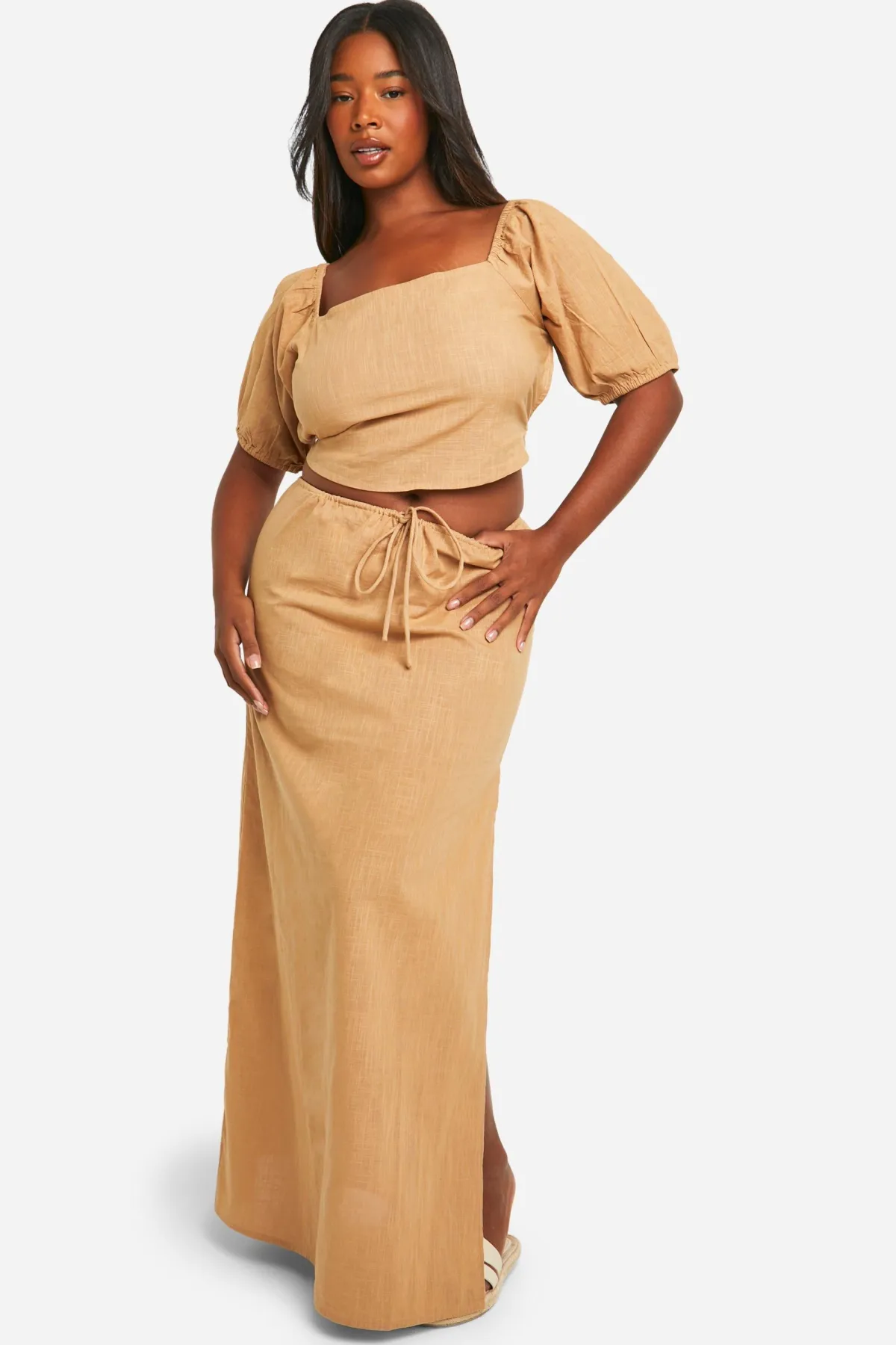 boohoo Grande taille - Top champêtre noué dans le dos<Femme Tops