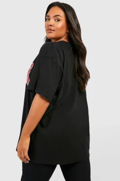 Grande taille - T-shirt oversize à slogan Brooklyn