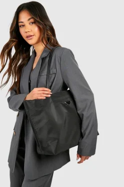 Grand Sac Cabas Oversize En Nylon Basique