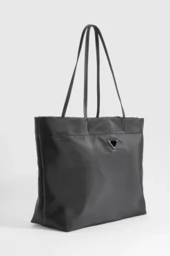 Grand Sac Cabas Oversize En Nylon Basique