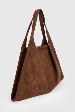 Grand sac fourre-tout en faux suède
