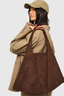 Grand sac fourre-tout en faux suède