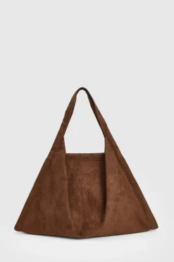 Grand sac fourre-tout en faux suède