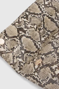 Grand Sac Pochette Rabattable À Imprimé Synthétique