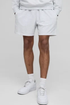boohooMAN 260GSM Boucle de base pour shorts coupe décontractée, longueur courte<Homme Shorts|Essentiels