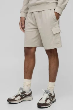 260GSM Loopback Basic Relaxed Fit Short Cargo Mi-Long