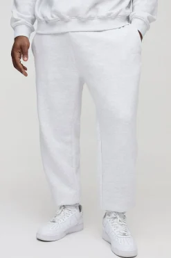 330GSM Plus Joggers Signature pour Homme Regular Fit en Gris Chinée