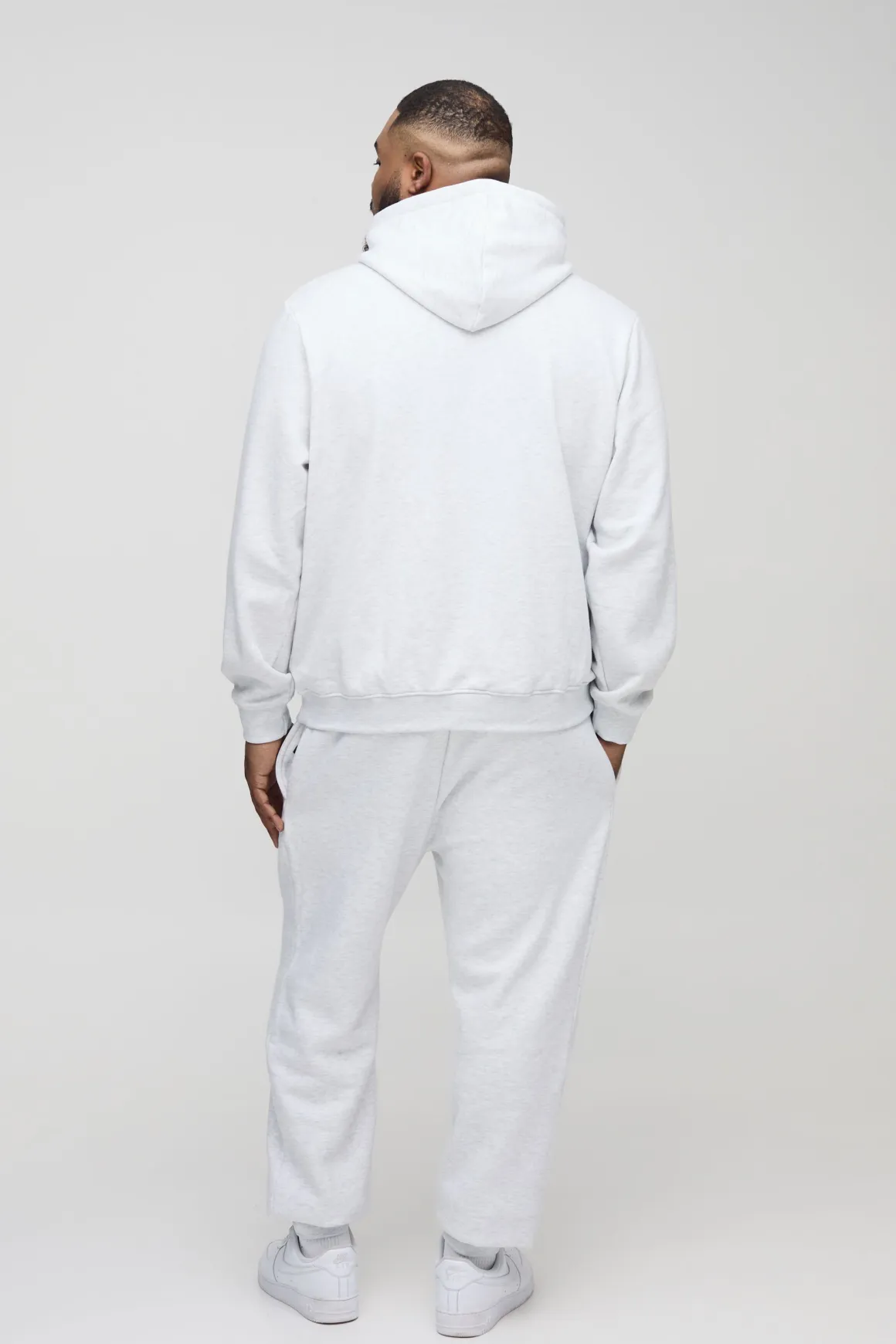 330GSM Plus Joggers Signature pour Homme Regular Fit en Gris Chinée