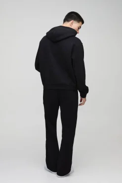 boohooMAN 330GSM Sweat à capuche surdimensionné et boxy avec marquage tissé<Homme Sweats À Capuche Et Sweatshirts|Sweats À Capuche Et Sweats