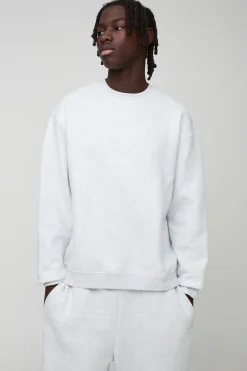 330GSM Sweatshirt Basique Oversize à Col Rond