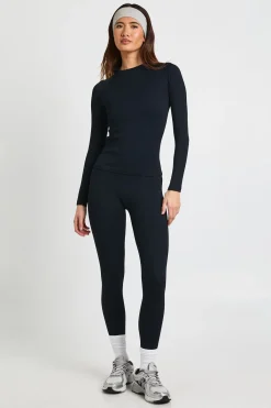 boohoo Haut Actif À Manches Longues Côtelé Sans Couture Contour Tall<Femme Athleisure|Vêtements De Sport
