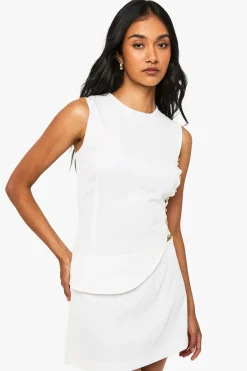 boohoo Haut ajusté asymétrique clouté<Femme Tailleurs|Tops