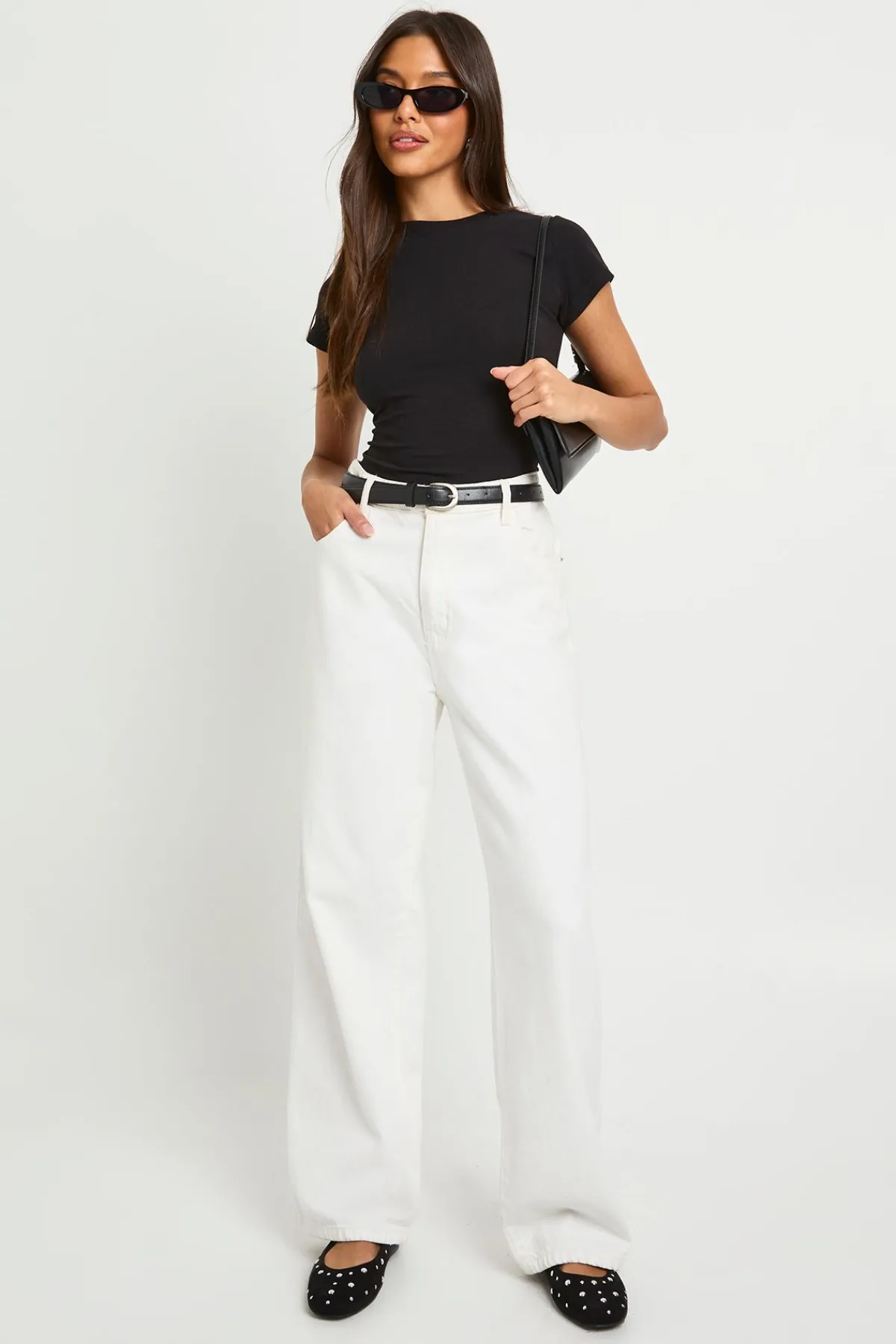 boohoo Haut Ajusté Basique À Manches Courtes<Femme Basiques|Tops