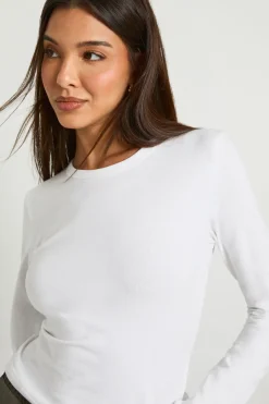 boohoo Haut Ajusté Basique À Manches Longues<Femme Basiques|Tops D’Automne