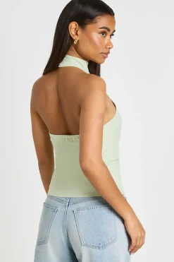 Haut Ajusté Dos Nu À Encolure Licou