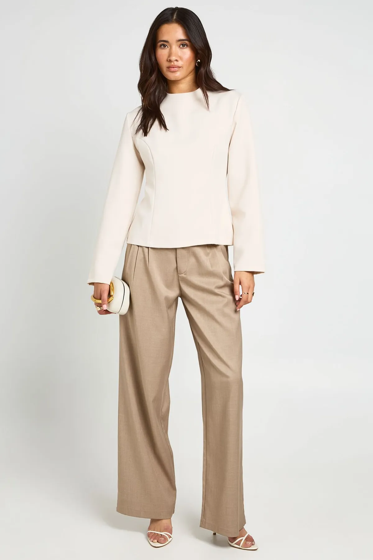 boohoo Haut Ajusté À Détails De Coutures<Femme Tops