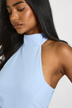 boohoo Haut Ajusté À Encolure Américaine Avec Taille Cintrée<Femme Tops
