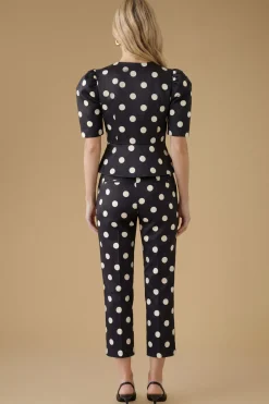 Oasis Haut Ajusté En Satin Mat À Pois<Femme Pois|Satin Et Dentelle