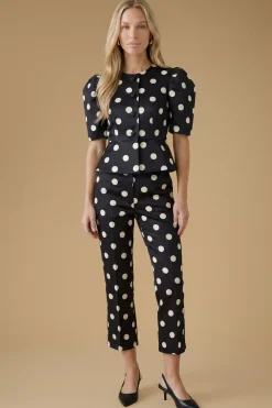 Oasis Haut Ajusté En Satin Mat À Pois<Femme Pois|Satin Et Dentelle