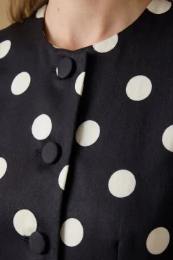 Oasis Haut Ajusté En Satin Mat À Pois<Femme Pois|Satin Et Dentelle