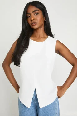 boohoo Haut Ajusté À Fente Frontale<Femme Tops