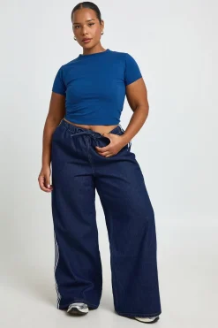 boohoo Haut Ajusté Longline À Manches Courtes Plus Basic<Femme Basiques|Tops
