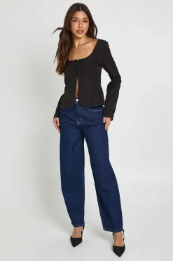 boohoo Haut Ajusté À Manches Longues Avec Détails Ornementaux<Femme Tailleurs|Tops