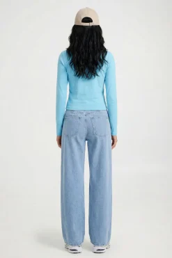 boohoo Haut Ajusté À Manches Longues Coupe Allongée Basique<Femme Basiques|Tops