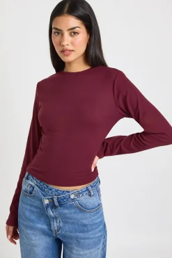 Haut Ajusté à Manches Longues Ultra Doux