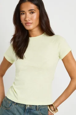 Haut Ajusté À Manches Raglan En Jersey Slub