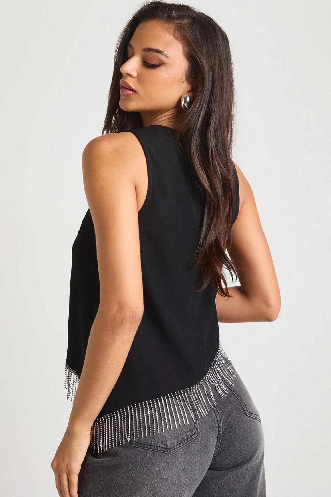 Haut asymétrique Diamante Trim