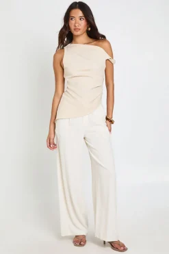 boohoo Haut Asymétrique Drapé Tissé<Femme Tops