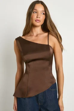 Haut asymétrique en satin
