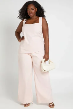 boohoo Haut Asymétrique En Sergé De Coton Grande Taille<Femme Tops