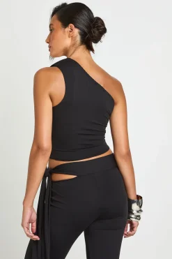 boohoo Haut Asymétrique À Nœud Sur L'épaule<Femme Tops