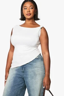 Haut asymétrique à épaule nouée
