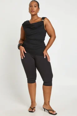 boohoo Haut Asymétrique Texturé Avec Détail De Finition Grande Taille<Femme Tops