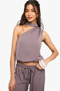 boohoo Haut Asymétrique Tissé<Femme Tops