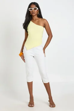 boohoo Haut Asymétrique À Une Épaule En Tissu Slinky Double Couche<Femme Tops