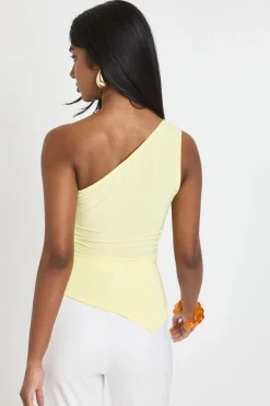 boohoo Haut Asymétrique À Une Épaule En Tissu Slinky Double Couche<Femme Tops