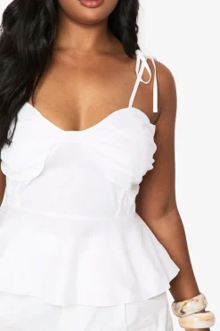 Haut avec détail bustier et bretelles à nouer