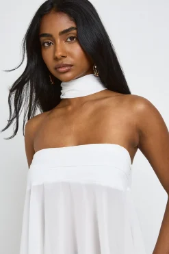 boohoo Haut Bandeau Avec Détail Foulard En Mousseline<Femme Tops